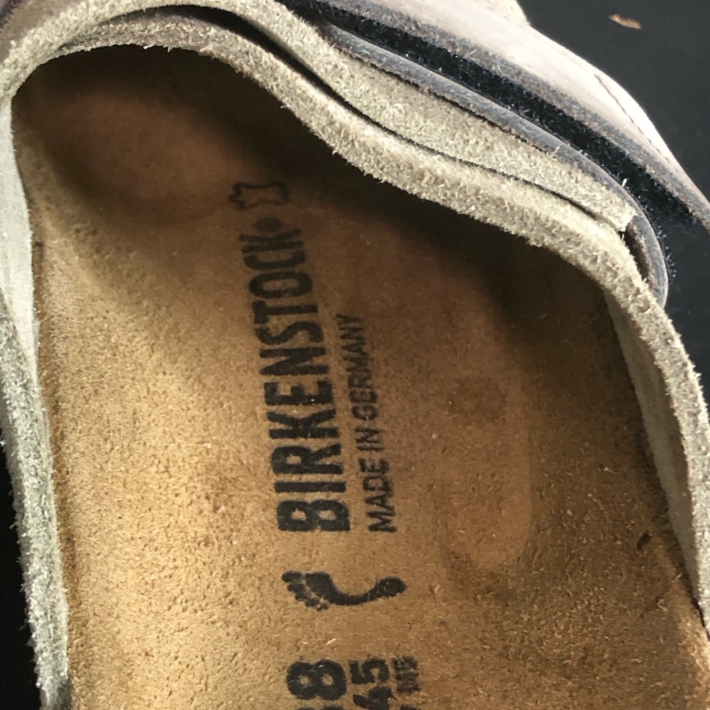 Birkenstock Brown Suede Footbed Sandals - Picture 5 of 16